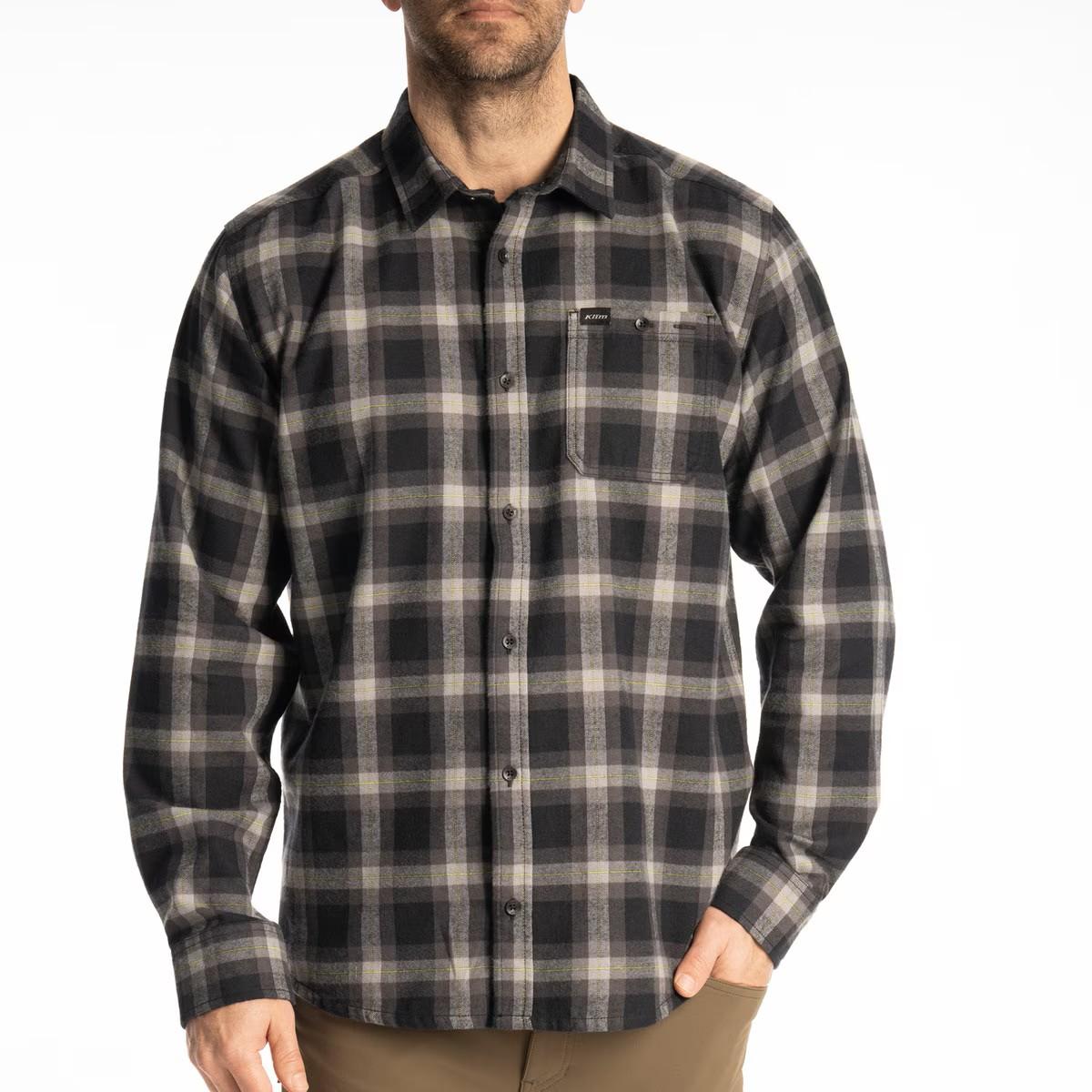 Alderson Flannel Shirt -Black Asphalt