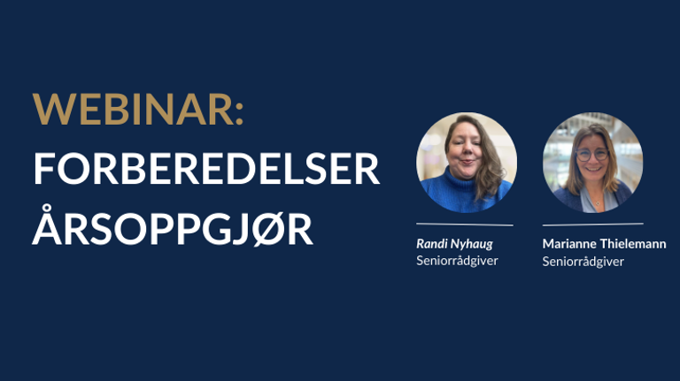 Webinar: forberedelser årsoppgjør