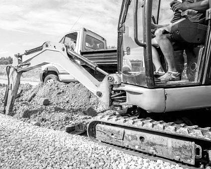 Gravemaskin grunnarbeid