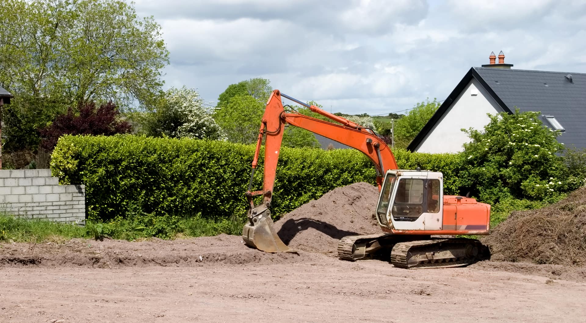 Gravemaskin grunnarbeid