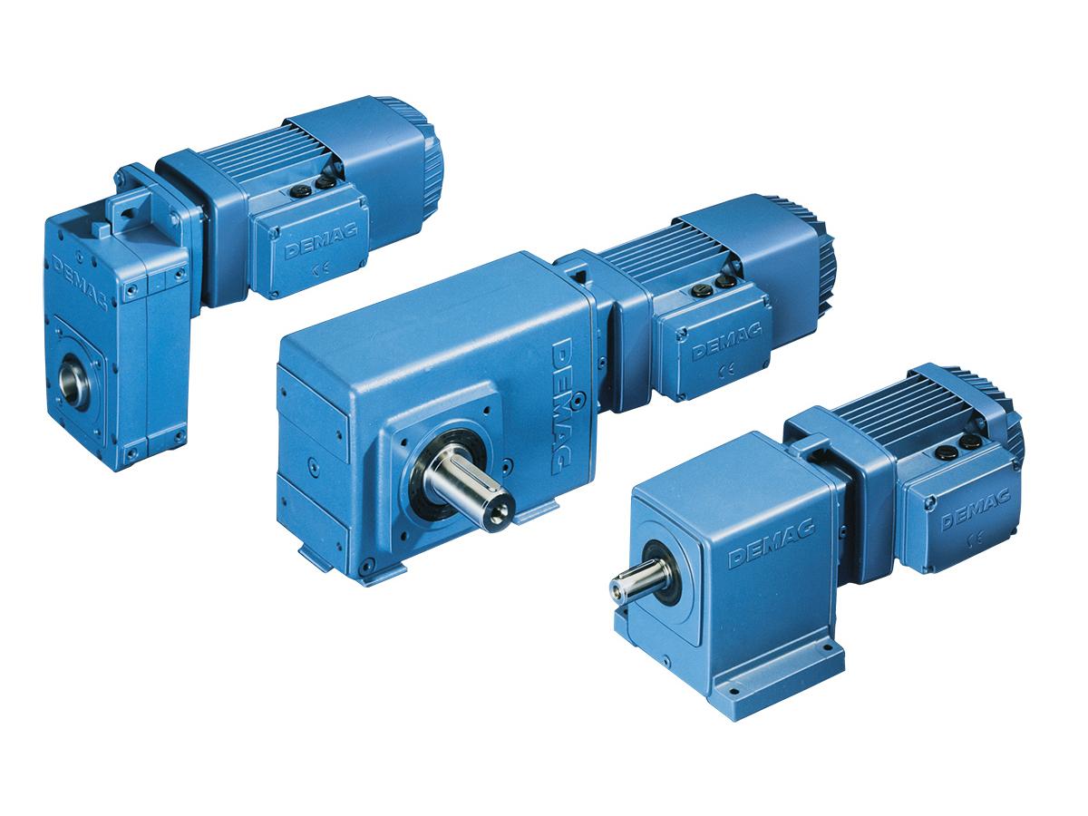 Gearmotorer 3 stk. Produktfoto.