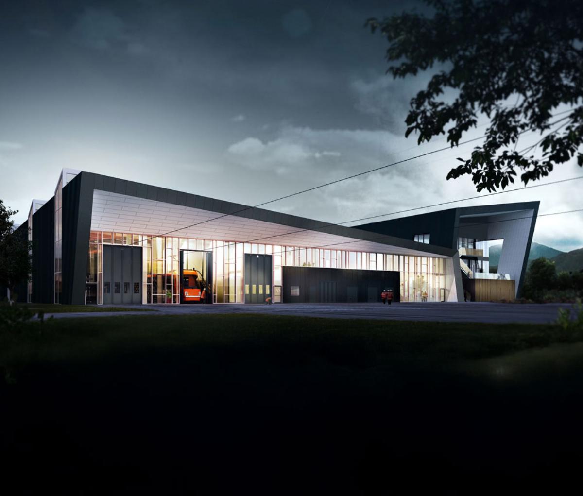 Kraner til Bybanens verksted og depot