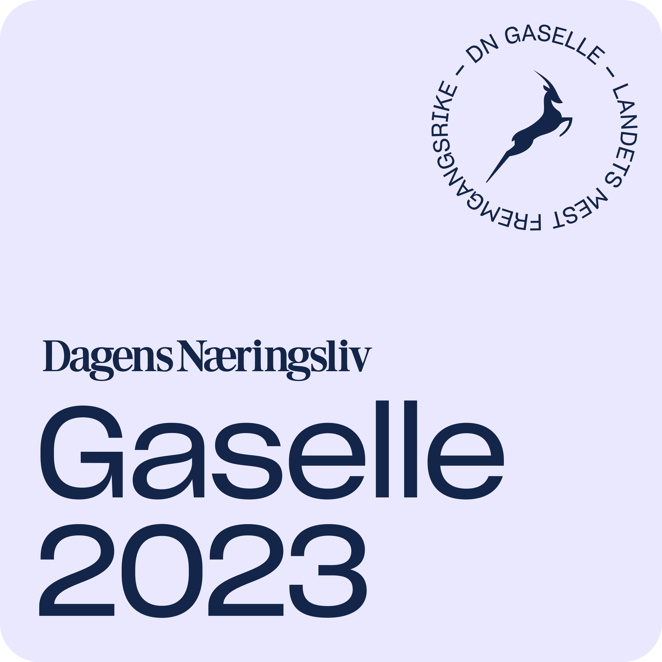 Gaselle 2023, Faaness Entreprenør, Dagens næringsliv, utmerkelse, DN