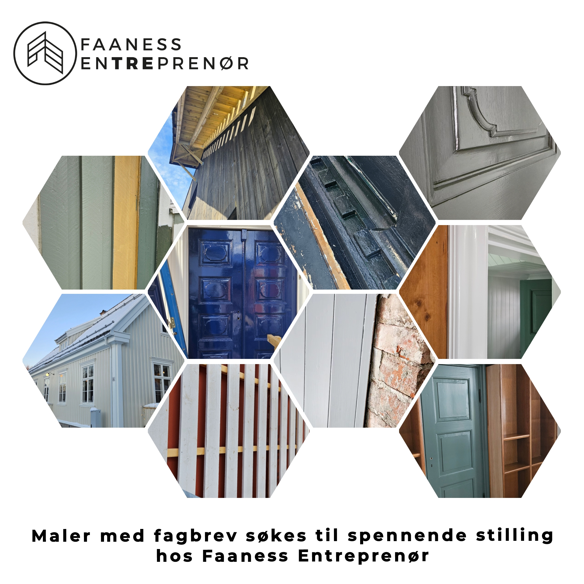 Maler, stilling, samarbeid, bedrift