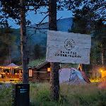 Basecamp Innerdalen by night.