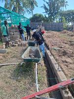 Armering ble lagt for å sikre god støtte til veggene.