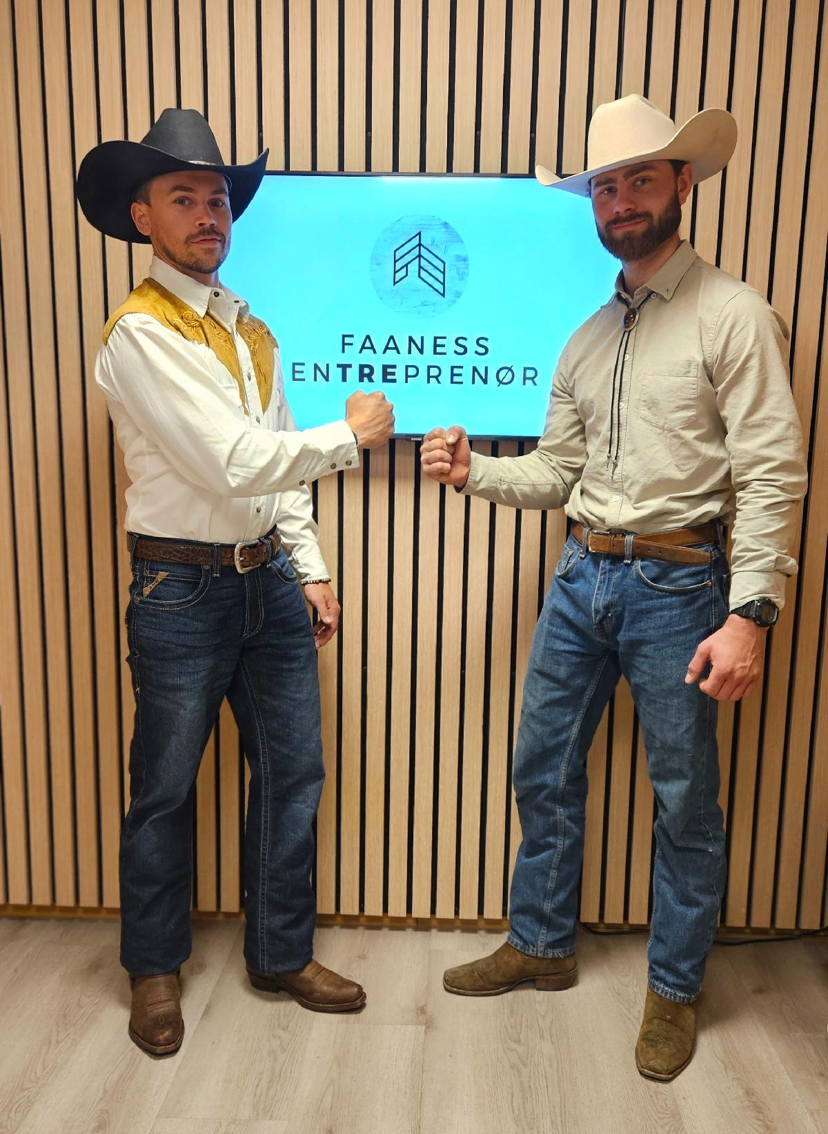 Medeier, Faaness Entreprenør, handshake, Håkon Bergheim, Bastian Faaness