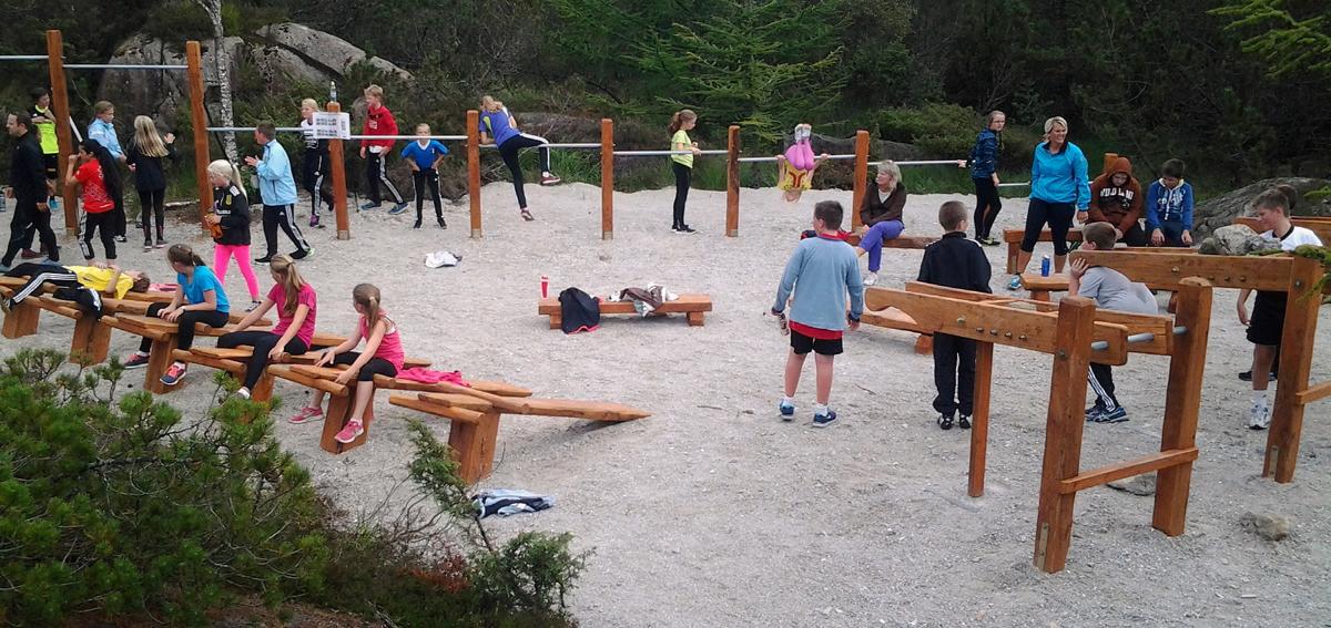 Låvaberget naturfitness bane - treningsbane vannbasseng