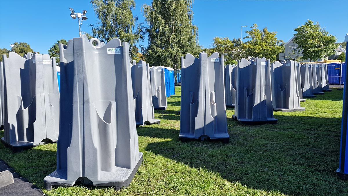 Urinaler og toalett til festival