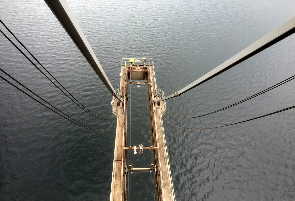 Kranverk Boliden Odda ovenifra. Foto.