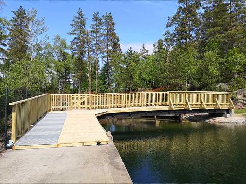 Gangbru ved Vannverksdammen