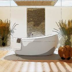 Bilde av frittstående badekar