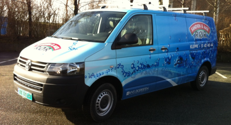 Firmabilen til Sandven & Aase Rør AS