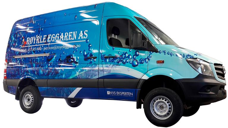 Bilde av rørleggerbilen til Røyrleggaren